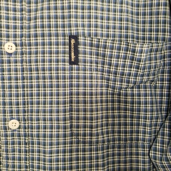 Abercrombie & Fitch Men's Large Long Sleeve Button Down Button Collar Shirt - Picture 6 of 10